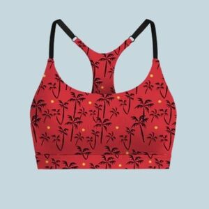 Me Undies MoveMe Racerback Palm Tree Bralette Size M Red